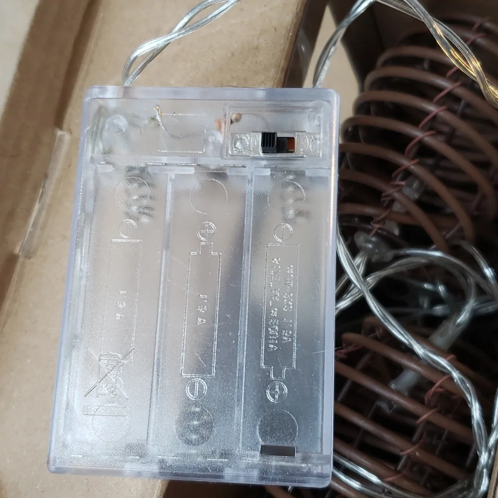 Place & Time NWT Wicker Porch and Patio String Lights